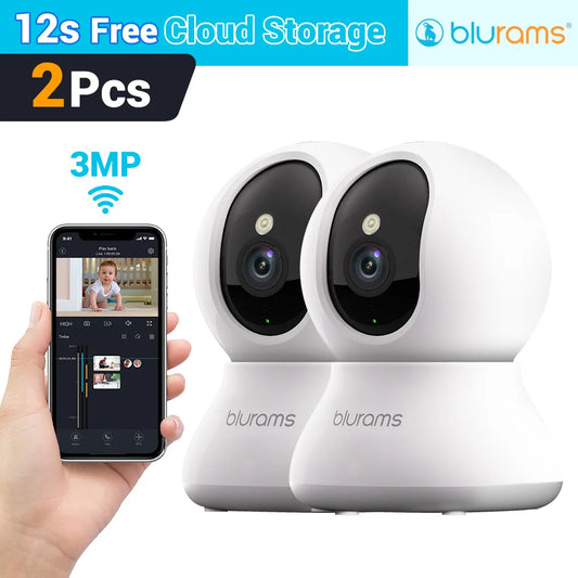 2 Pcs Blurams Indoor Security Camera 2K